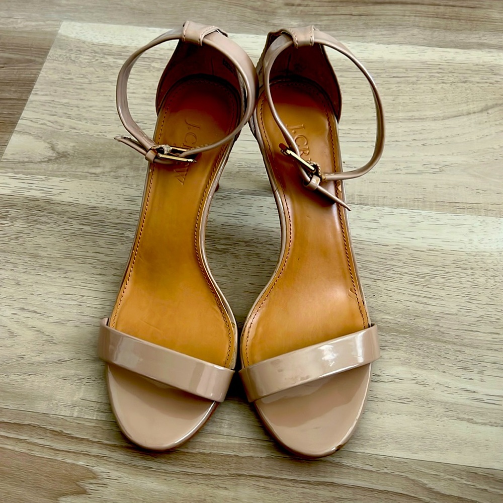 Ankle Strap Heeled Sandals (Sz. 6 1/2, Nude) J. Crew Factory